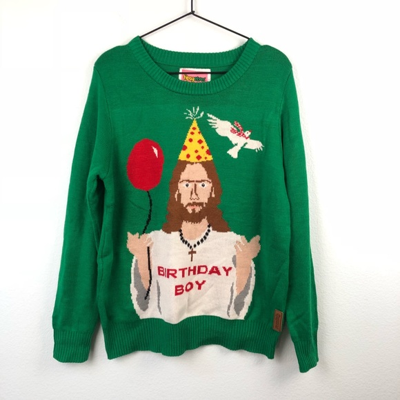 Tipsy Elves • Ugly Christmas Sweater Birthday Boy Tipsy Elves • Ugly Christmas Sweater Birthday Boy
